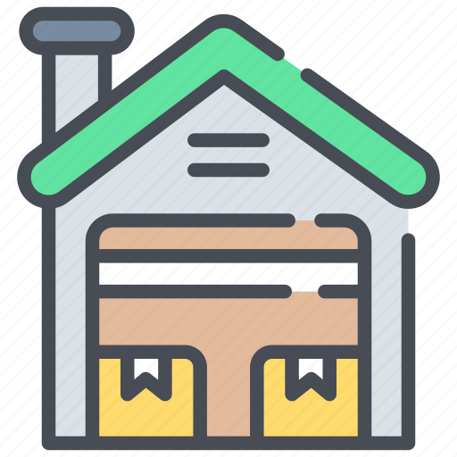 Warehouse, storeroom, storehouse, depository, building icon - Download on Iconfinder