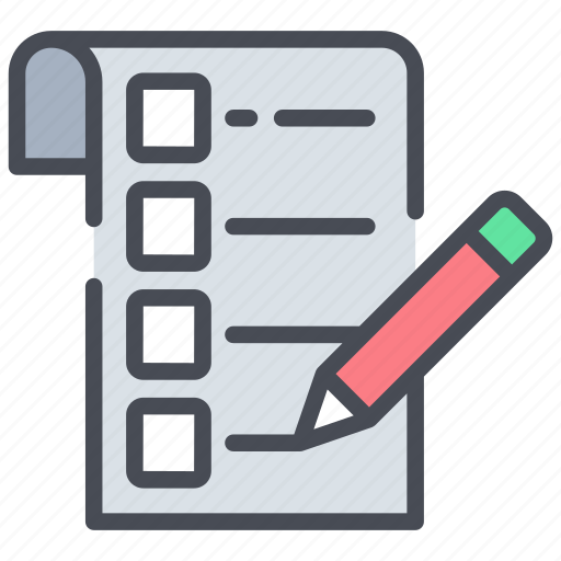 Todo list, checklist, document, pencil, wish list, worksheet icon - Download on Iconfinder