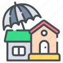 home insurance, insurance, protection, safety, umbrella, building