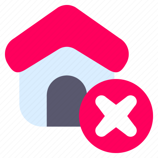 Cancel, cancelled, cross, mark, house, home, building icon - Download on Iconfinder