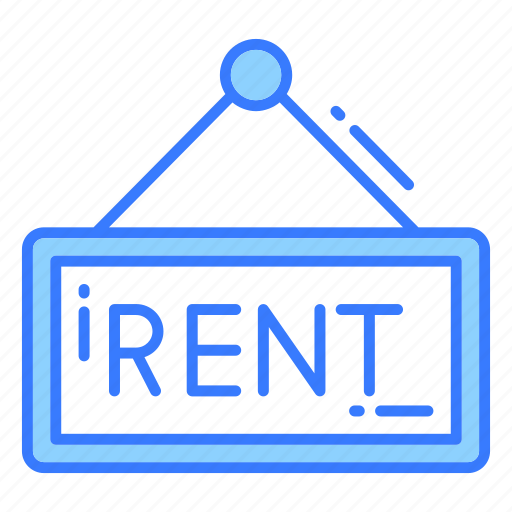 For rent, rent signboard, real-estate, house, property, rent, house for rent icon - Download on Iconfinder