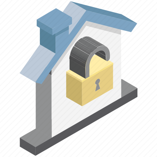 Cottage, home locked, house, mortgage, unlocking icon - Download on Iconfinder