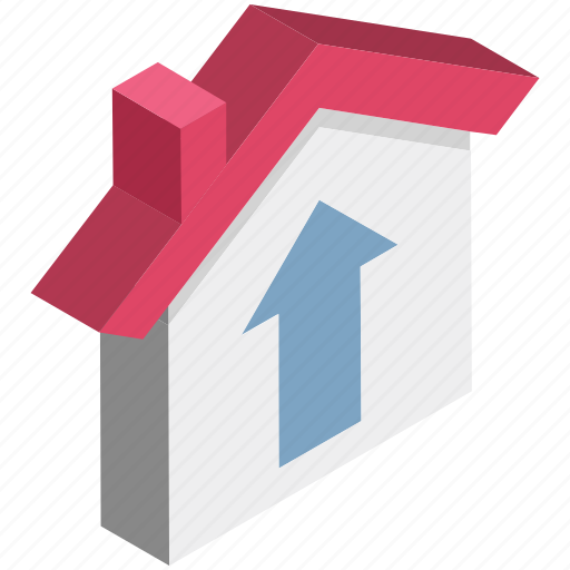 Arrow, cottage, home, house, hut, up arrow icon - Download on Iconfinder