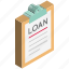 agreement, banking, clipboard, loan contract, loan papers 
