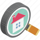 find property, house, house search, magnifier, magnifying glass, property search, real estate 