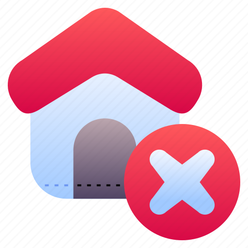 Cancel, cancelled, cross, mark, house, home, building icon - Download on Iconfinder