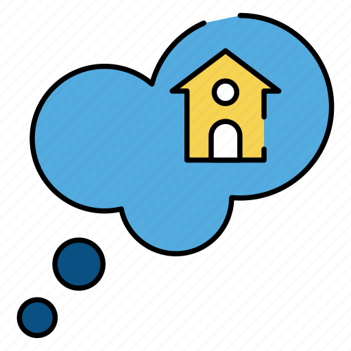 Dream house, dream home, building, architecture, home bubble icon - Download on Iconfinder