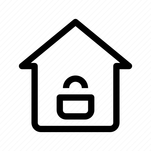 House, home, lock, security, protection, building icon - Download on Iconfinder