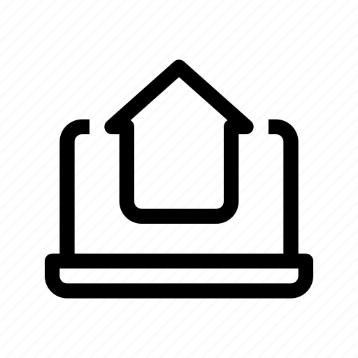 Laptop, home, house, real, estate, property, building icon - Download on Iconfinder