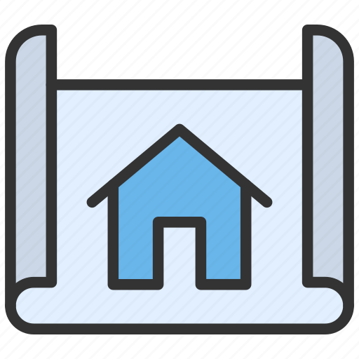 House blueprint, architecture, plan, construction icon - Download on Iconfinder