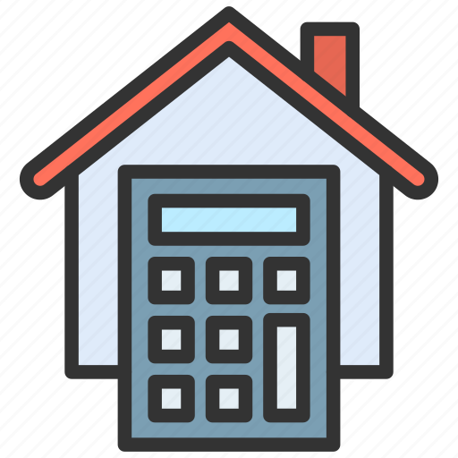 House calculation, calculator, math, property icon - Download on Iconfinder
