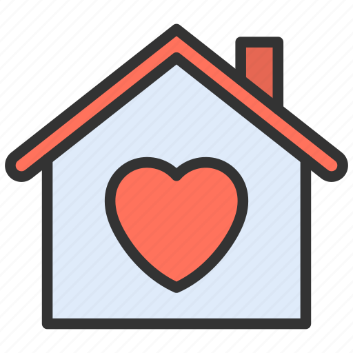 Home and care, heart, house, shelter icon - Download on Iconfinder