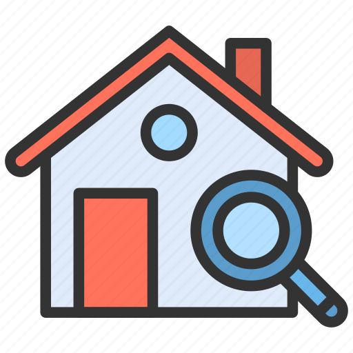 House inspection, searching, finding, magnifier icon - Download on Iconfinder