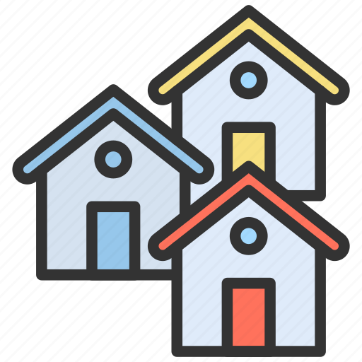Neighborhood, houses, community, people icon - Download on Iconfinder