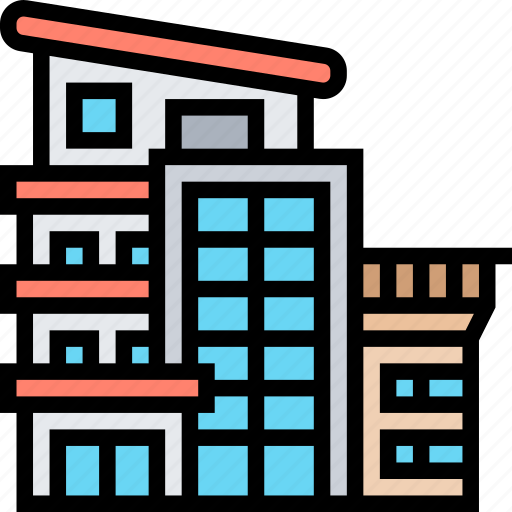 Apartment, condominium, accommodation, residence, building icon - Download on Iconfinder