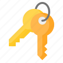 door key, house key, key, keychain, key ring, lock, security