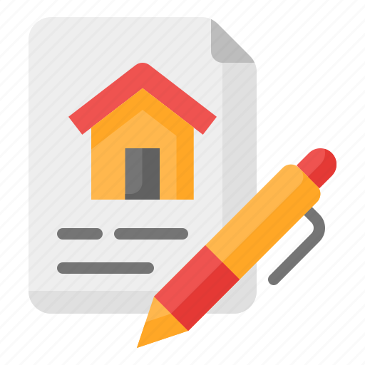 Contract, document, agreement, mortgage, real estate, property, house icon - Download on Iconfinder