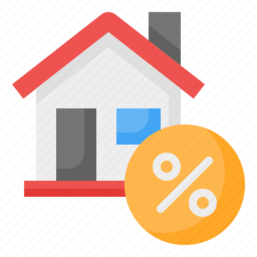 Tax, percentage, loan, mortgage, house, real estate, property icon - Download on Iconfinder