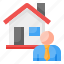 real estate, agent, realtor, sales, seller, house, avatar 