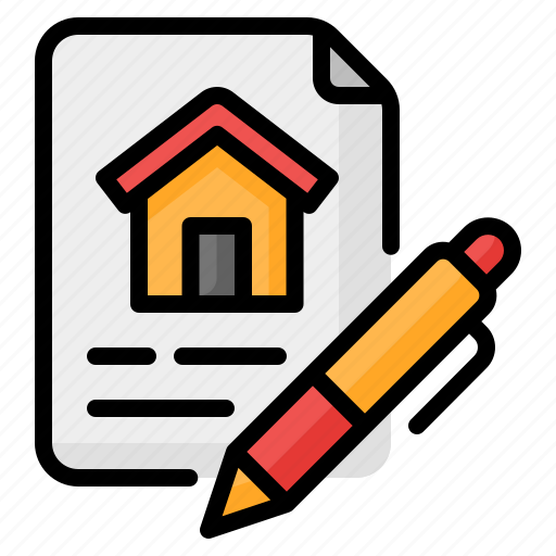 Contract, document, agreement, mortgage, real estate, property, house icon - Download on Iconfinder