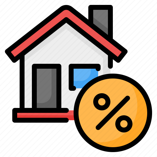 Tax, percentage, loan, mortgage, house, real estate, property icon - Download on Iconfinder
