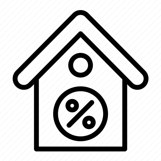 Percentage, house, home, commission, real estate icon - Download on Iconfinder