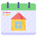 property schedule, real estate schedule, planner, almanac, calendar