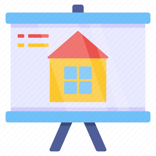 Home presentation, house presentation, real estate presentation, property presentation, presentation board icon - Download on Iconfinder