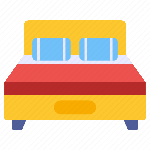 Bed, bedroom, furniture, boudoir, bedchamber icon - Download on Iconfinder