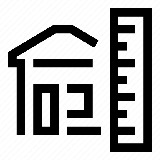 House, home, property, measure, ruler, size, real estate icon - Download on Iconfinder