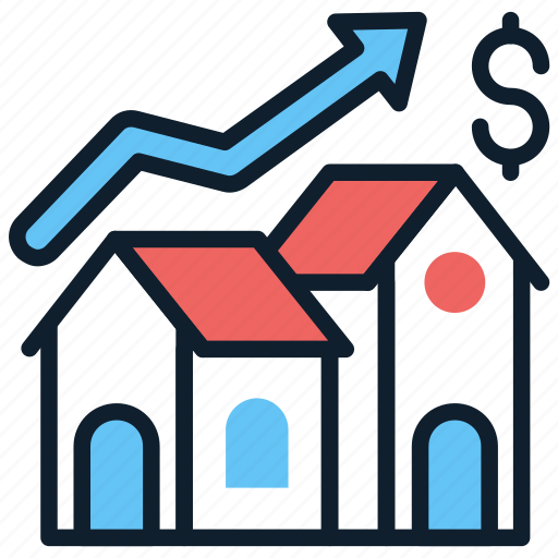 House, price, growth, increment, property, values, housing icon - Download on Iconfinder
