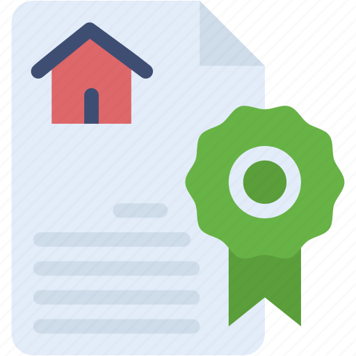 Certificate, real, estate, document, mortgage, contract, property icon - Download on Iconfinder