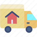 moving, truck, delivery, transport, package, mover, property