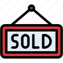 sold, for, sale, selling, sign, board