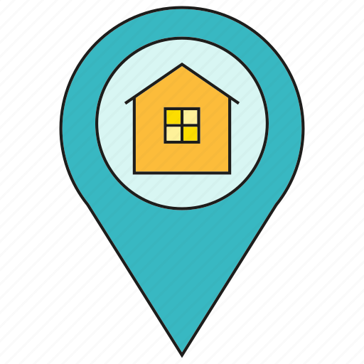 Home, house, location, pin, real estate icon - Download on Iconfinder