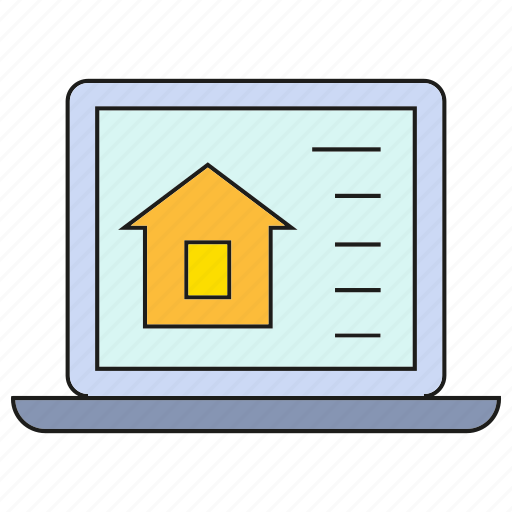 Computer, home, house, laptop, real estate, residence icon - Download on Iconfinder