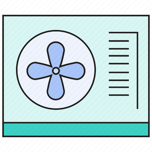 Air conditioner, electronic, fan, ventilator icon - Download on Iconfinder