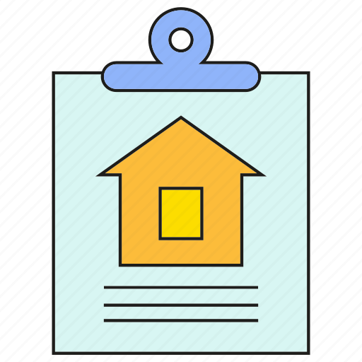 Contract, document, home, house, real estate icon - Download on Iconfinder