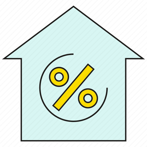 Finance, home, house, percentage, profit, real estate icon - Download on Iconfinder