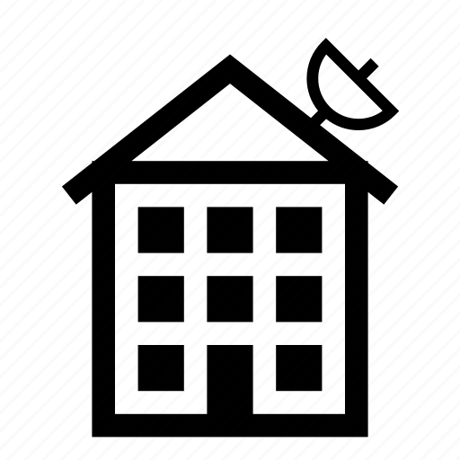 Apartment, building, home, house, roof, satellite icon - Download on Iconfinder