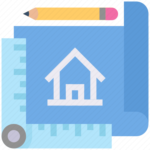 Blueprints, draw, estate, pencil, plan, real icon - Download on Iconfinder