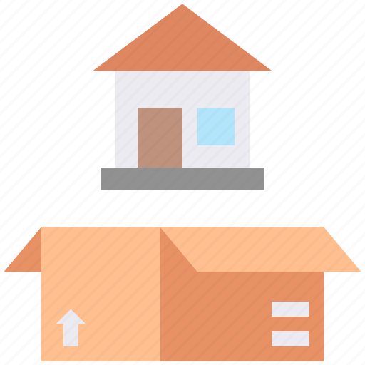 Box, delivery, estate, home, house, package, real icon - Download on Iconfinder