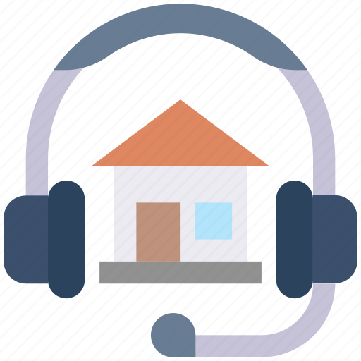 Customer, estate, headphone, headset, home, real, service icon - Download on Iconfinder