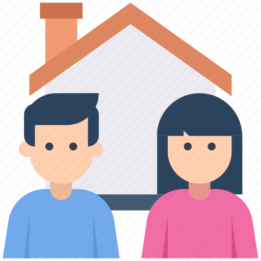 Couple, estate, family, home, man, real, woman icon - Download on Iconfinder