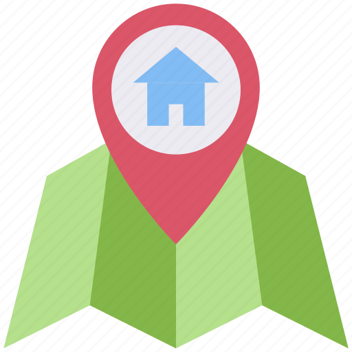 Home, house, location, map, marker, pointer, real icon - Download on Iconfinder
