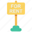 banner, board, estate, property, rent 