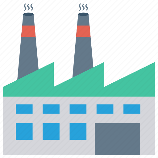 Building, chimney, factory, industry, property icon - Download on Iconfinder
