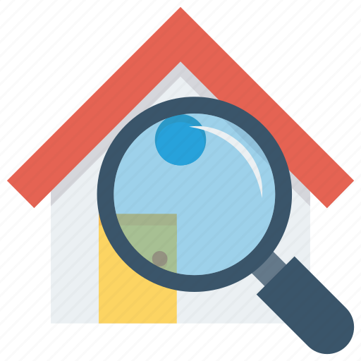 Home, house, magnifier, real, searching icon - Download on Iconfinder