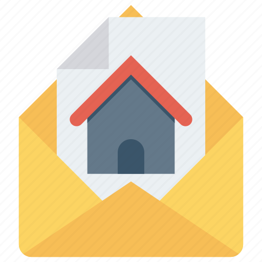 Envelope, house, mail, message, open icon - Download on Iconfinder