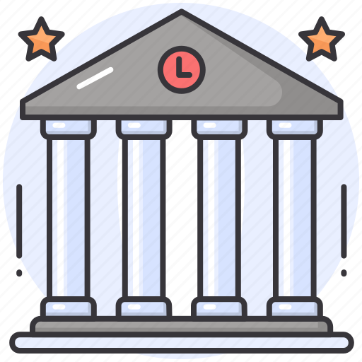Bank, finance, money, building, banking, clock, business icon - Download on Iconfinder